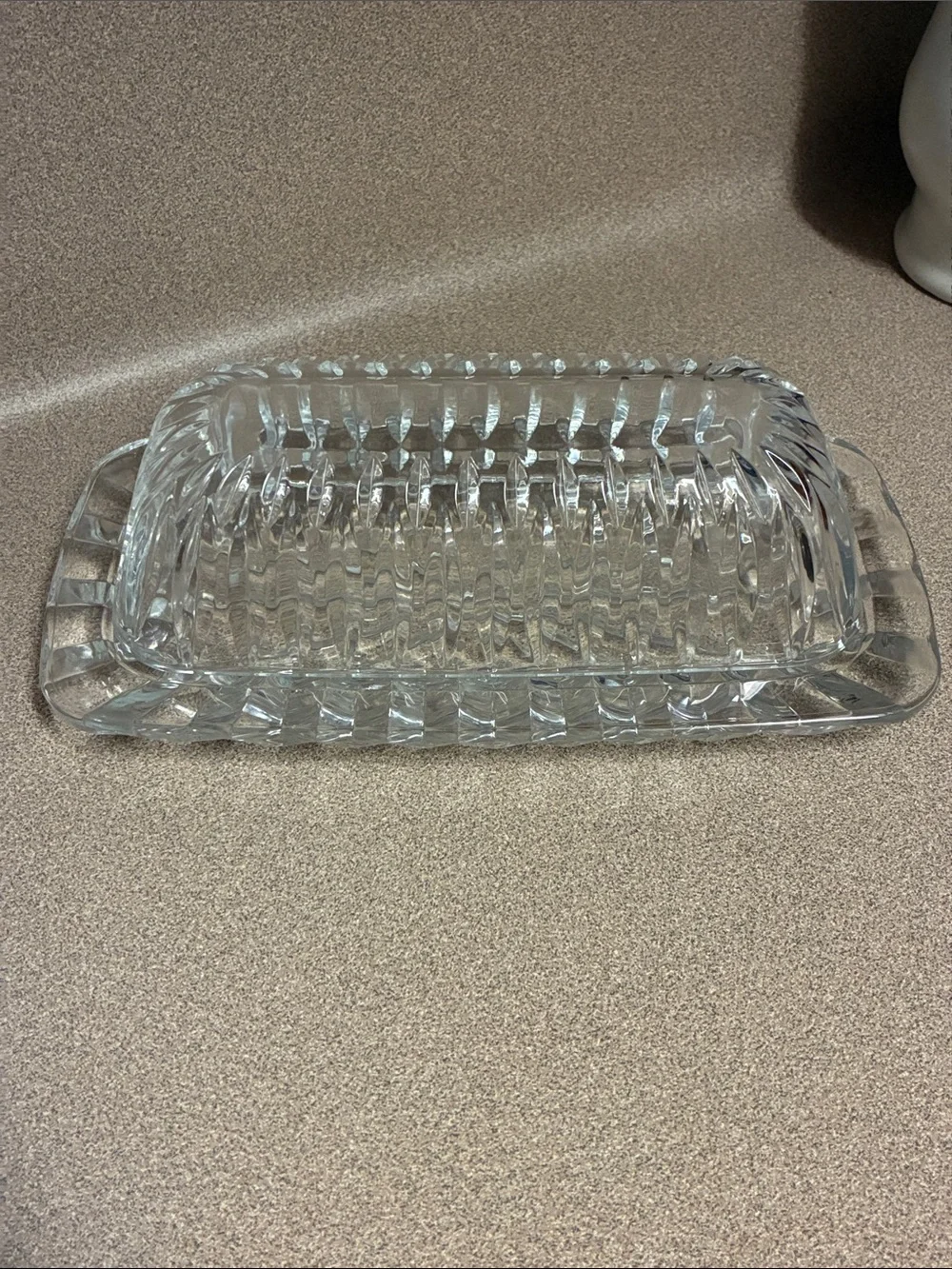Mikasa Royal Suite Crystal Covered Butter Dish